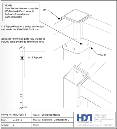 An example of a CAD drawing prepared by HDM
